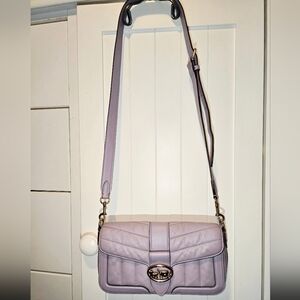 Coach Georgie Quilted Crossbody Bag Lavender Grey